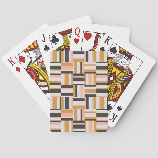 Geometric Shape Pattern Poker Cards (Back)