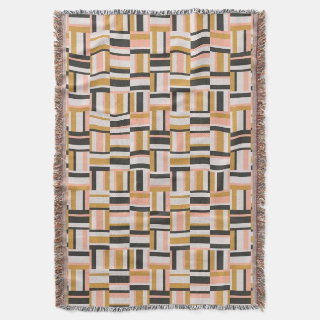 Geometric Shape Pattern Throw Blanket (Front Vertical)