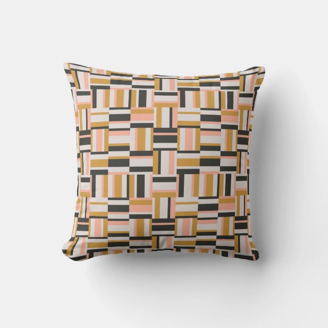 Geometric Shape Pattern Throw Pillow (Front)