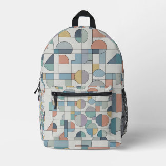 Geometric shape  printed backpack