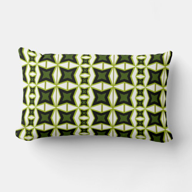 Geometric Shape Seamless Pattern Lumbar Pillow (Front)