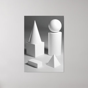 Geometric Shape Shading Canvas Print