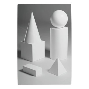 Geometric Shape Shading Metal Print