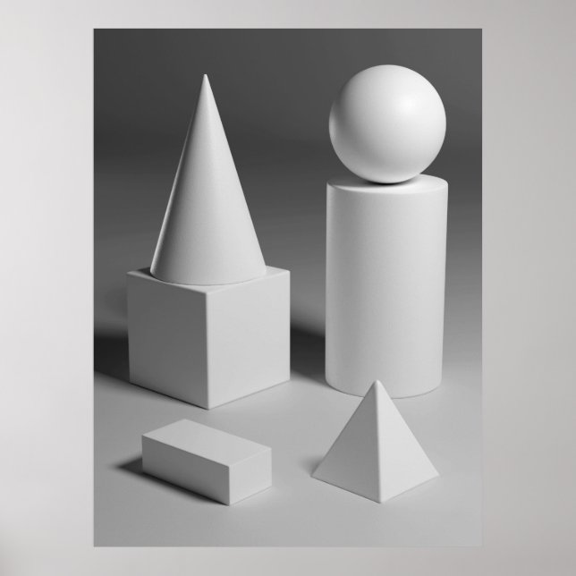 Geometric Shape Shading Poster (Front)