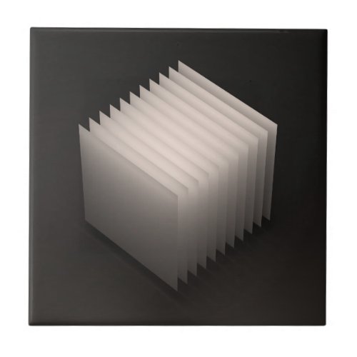 Geometric Shapes 3D Cube Ceramic Tile