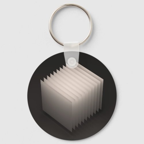 Geometric Shapes 3D Cube Keychain