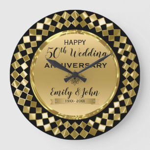 Geometric Shapes- 50th Anniversary Large Clock