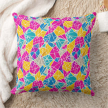 Geometric Shapes and Lines in Vibrant Color