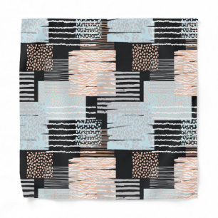 Geometric shapes and stripes bandana