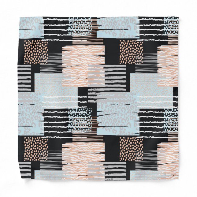 Geometric shapes and stripes bandana (Front)