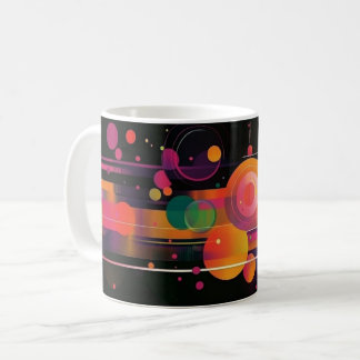 Geometric Shapes and Vibrant Colors Wall Art Print Coffee Mug