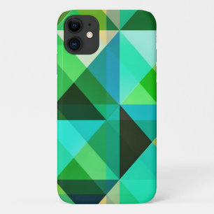 Geometric Shapes Aqua Blue and Green Case