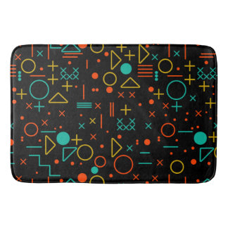 Geometric shapes bath mat