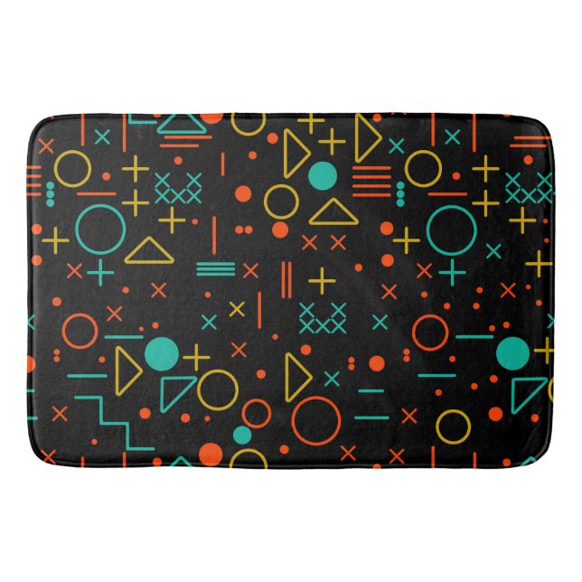 Geometric shapes bath mat (Front)