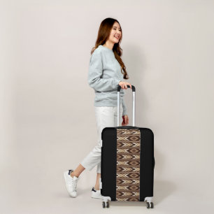 Geometric Shapes Boho Ethnic Brown Rhombuses Luggage