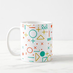 Geometric shapes coffee mug