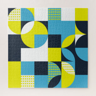 Geometric shapes, colorful abstract background. jigsaw puzzle