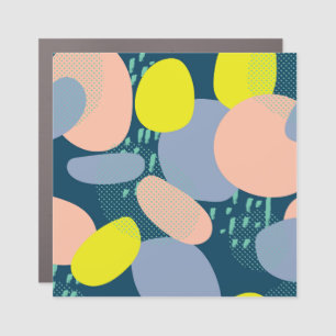 Geometric Shapes: Colorful Memphis Style Car Magnet