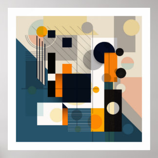 Geometric shapes composition 1 poster
