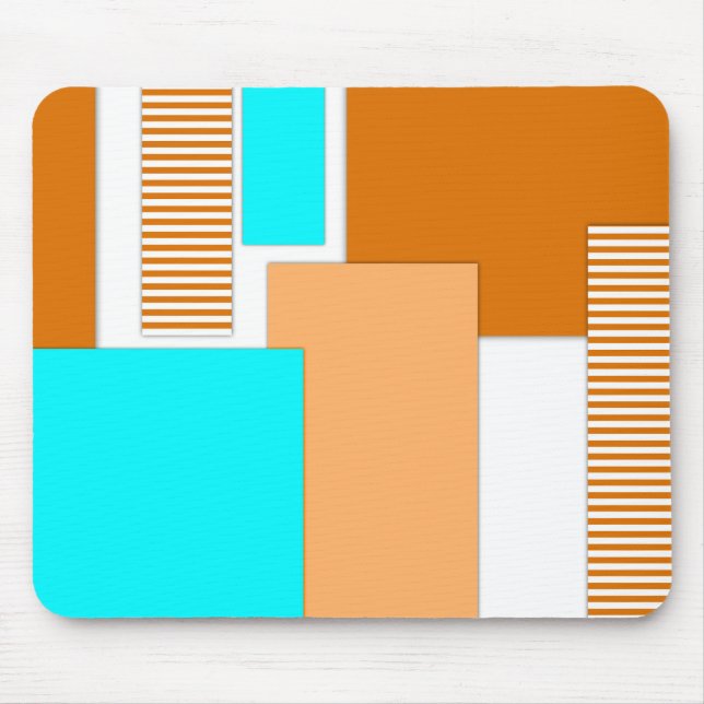 Geometric shapes cut out of paper mouse pad (Front)