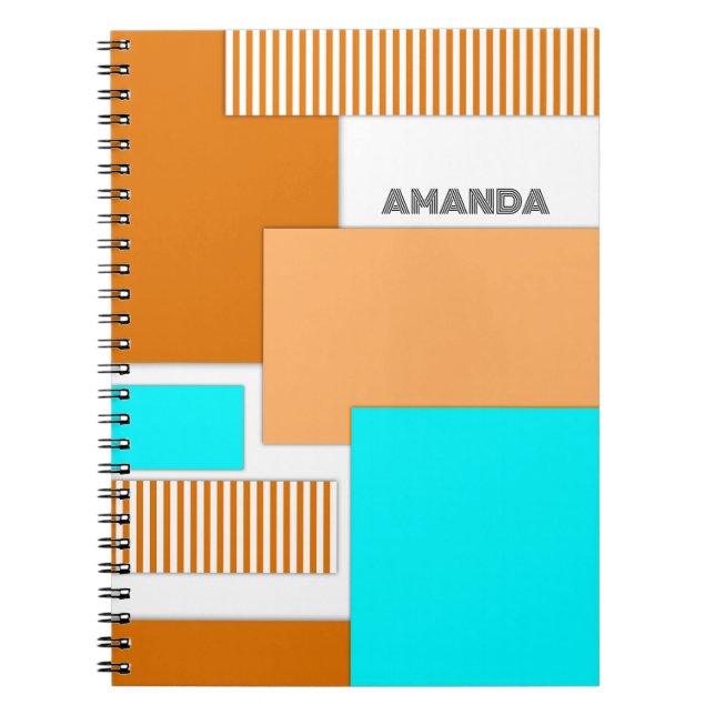 Geometric shapes cut out of paper notebook (Front)