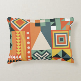 Geometric shapes, flat simple background. accent pillow