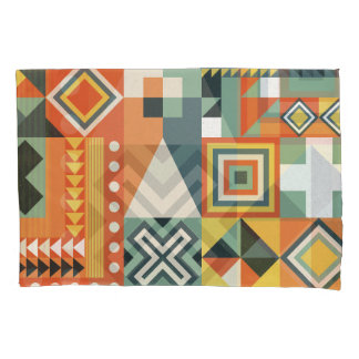 Geometric shapes, flat simple background. pillow case