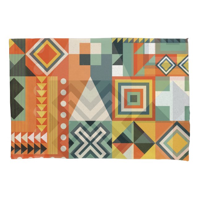 Geometric shapes, flat simple background. pillow case (Front)