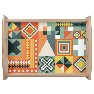 Geometric shapes, flat simple background. serving tray