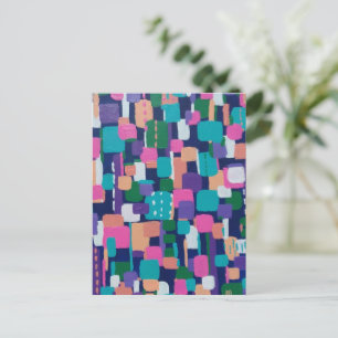 Geometric Shapes in Bold Color Postcard