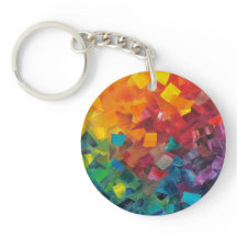 Geometric shapes in rainbow colors