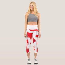 🔴 Geometric Shapes in Red and White ⚪