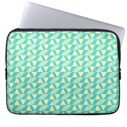  Geometric Shapes in Turquoise and Yellow Laptop Sleeve