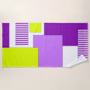 Geometric shapes made of multicolored paper beach towel