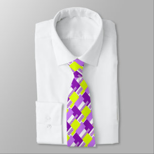 Geometric shapes made of multicolored paper neck tie