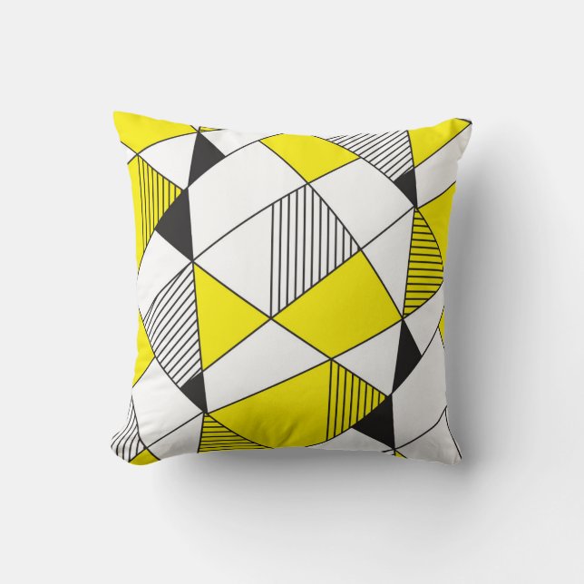 Geometric Shapes: Minimalist Seamless Pattern. Throw Pillow (Front)