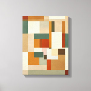 Geometric Shapes Modern Colorful Wrapped Art Canva Canvas Print