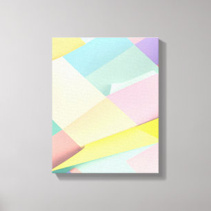 Geometric Shapes Modern Colorful Wrapped Art Canva Canvas Print