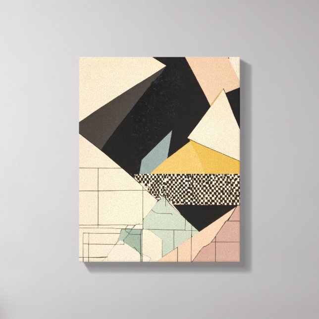 Geometric Shapes Modern Colorful Wrapped Art Canva Canvas Print (Front)
