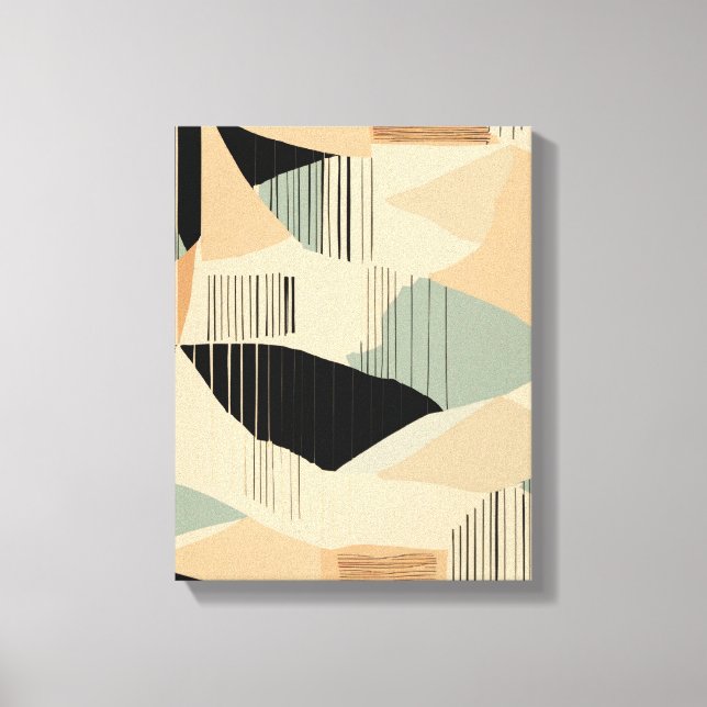 Geometric Shapes Modern Colorful Wrapped Art Canva Canvas Print (Front)