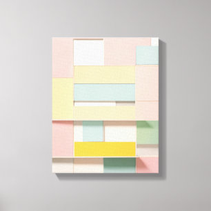 Geometric Shapes Modern Colorful Wrapped Art Canva Canvas Print