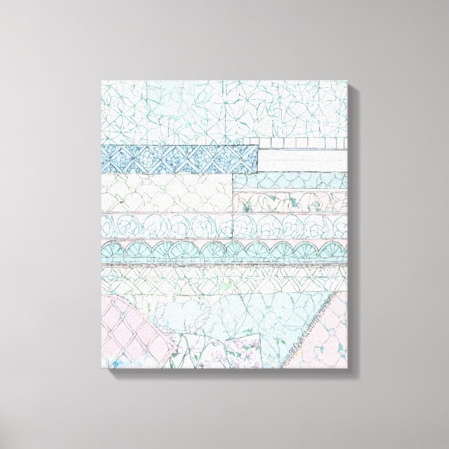 Geometric Shapes Modern Colorful Wrapped Art Canva Canvas Print (Front)