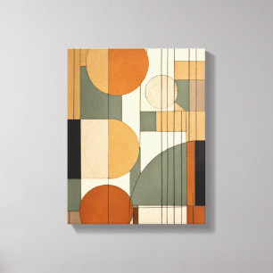 Geometric Shapes Modern Colorful Wrapped Art Canva Canvas Print