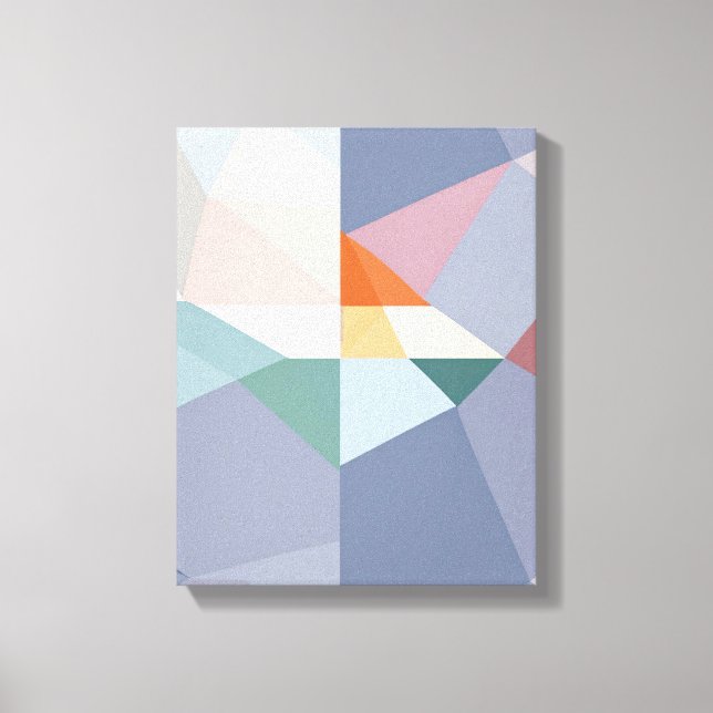 Geometric Shapes Modern Colorful Wrapped Art Canva Canvas Print (Front)