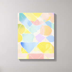 Geometric Shapes Modern Colorful Wrapped Art Canva Canvas Print