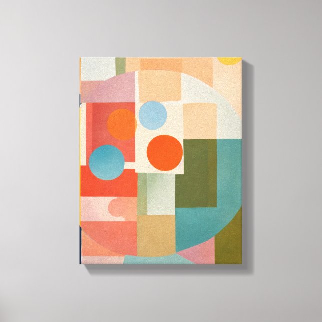 Geometric Shapes Modern Colorful Wrapped Art Canva Canvas Print (Front)