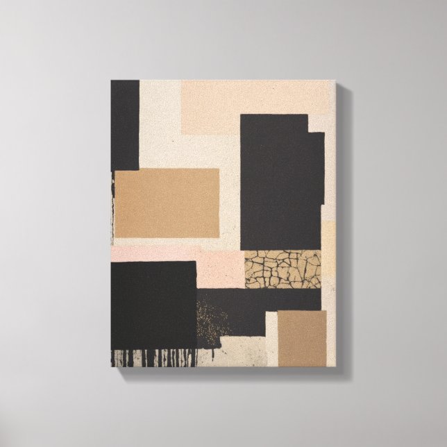 Geometric Shapes Modern Colorful Wrapped Art Canva Canvas Print (Front)