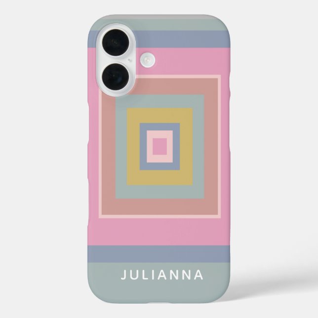 Geometric Shapes Pattern Pastels Personalized Case-Mate iPhone Case (Back)