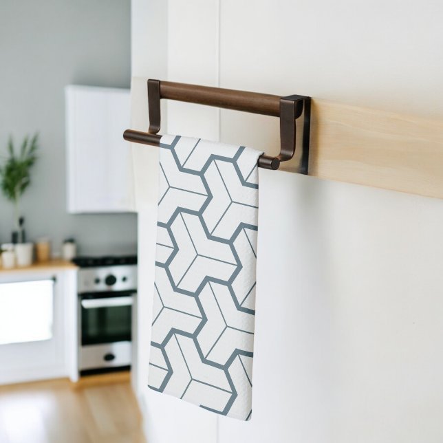 Geometric Shapes Seamless Pattern Kitchen Towel (Kitchen Towel)