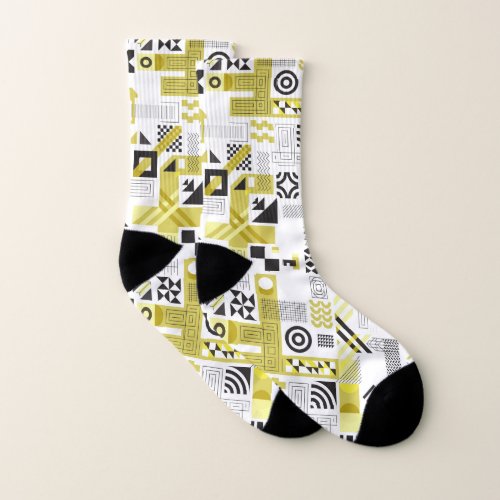 Geometric Shapes Seamless pattern Socks